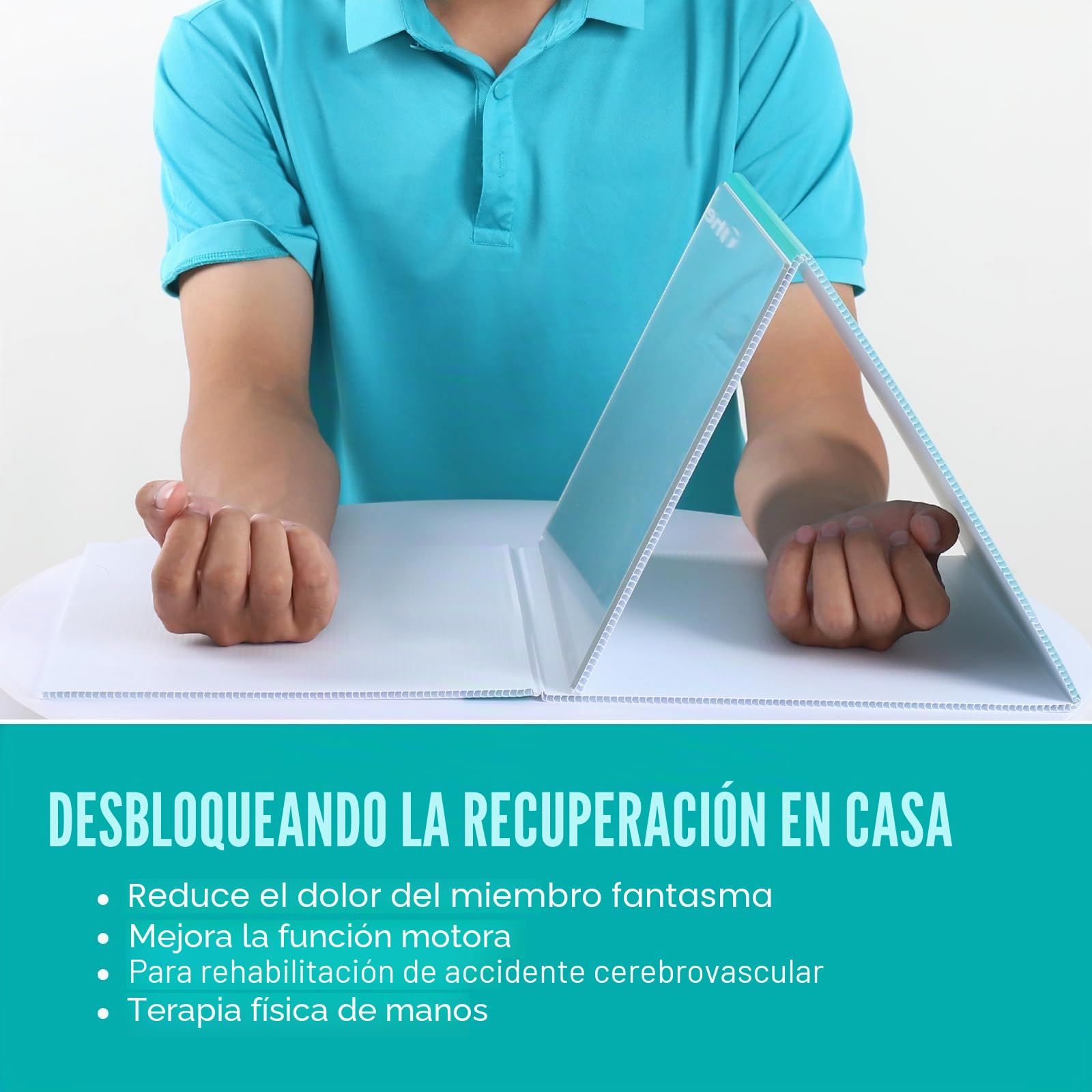 Caja de terapia con espejos para la rehabilitación de apoplejías y amputación de piernas Dispositivo de terapia profesional para el ejercicio de la mano Neuronas espejo para la resurrección de la func