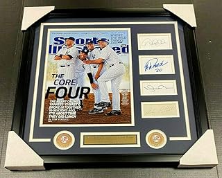 DEREK JETER CORE 4 FOUR AUTOGRAPHED REPRINT W/SPORTS ILLUSTRATED 8X10 PHOTO FRAMED