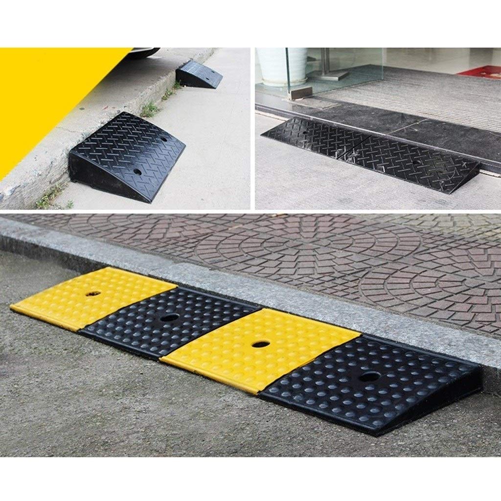 NUOBESTY Bordsteinrampe Schwarz – Für Auffahrt, Garage, Gehweg (49,5 X 13 X 3 Cm)