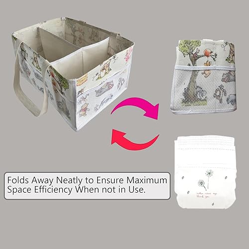 Miniatura 4 de Winnie - Organizador de pañales extra grande para bebé, cesta de almacenamiento de toallitas para cambiador, regalo para artículos esenciales