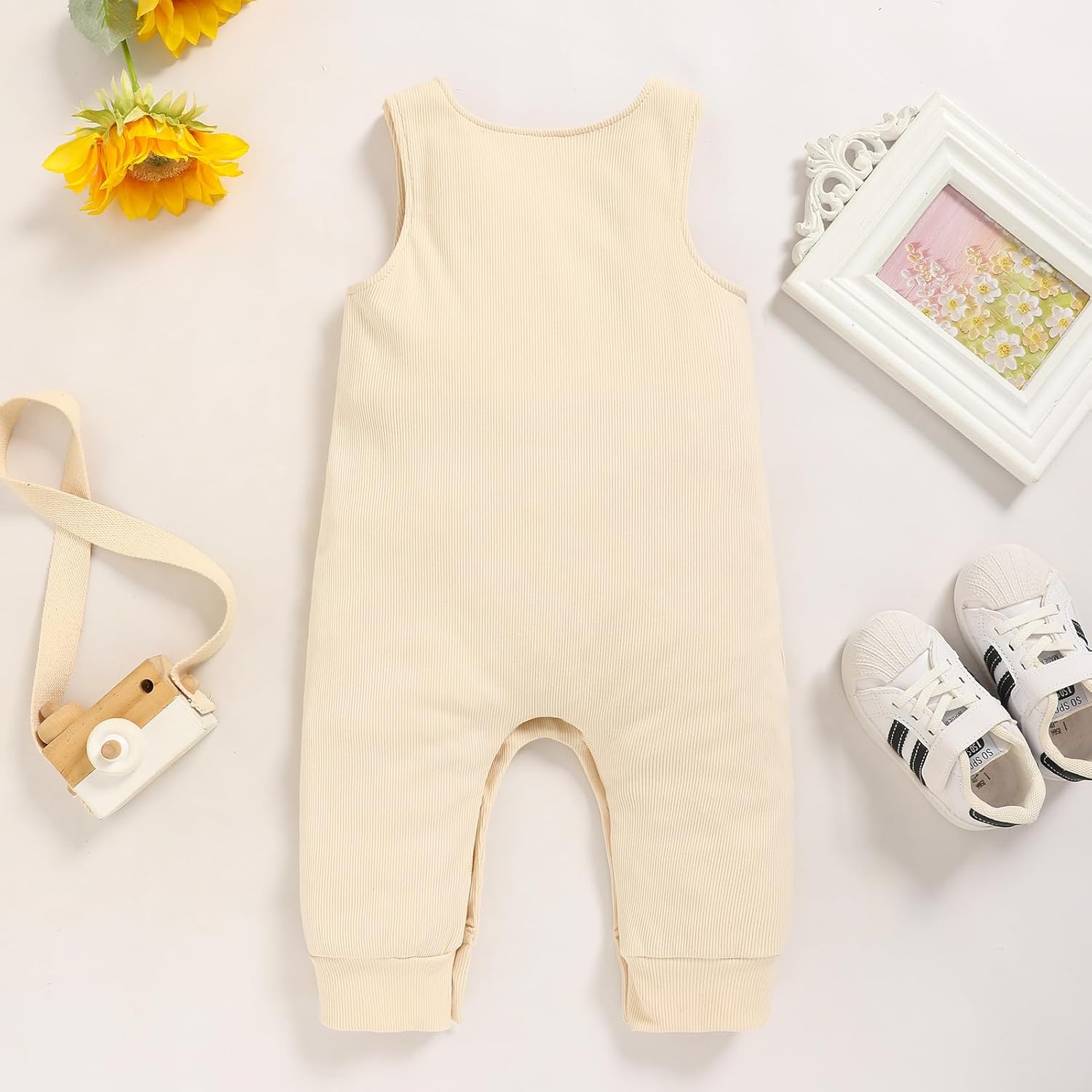 Viworld Baby Boy 1st Birthday Romper Infant Ribbed Jumpsuit Embroidery One Year Old Cake Smash Outfits - Image 3