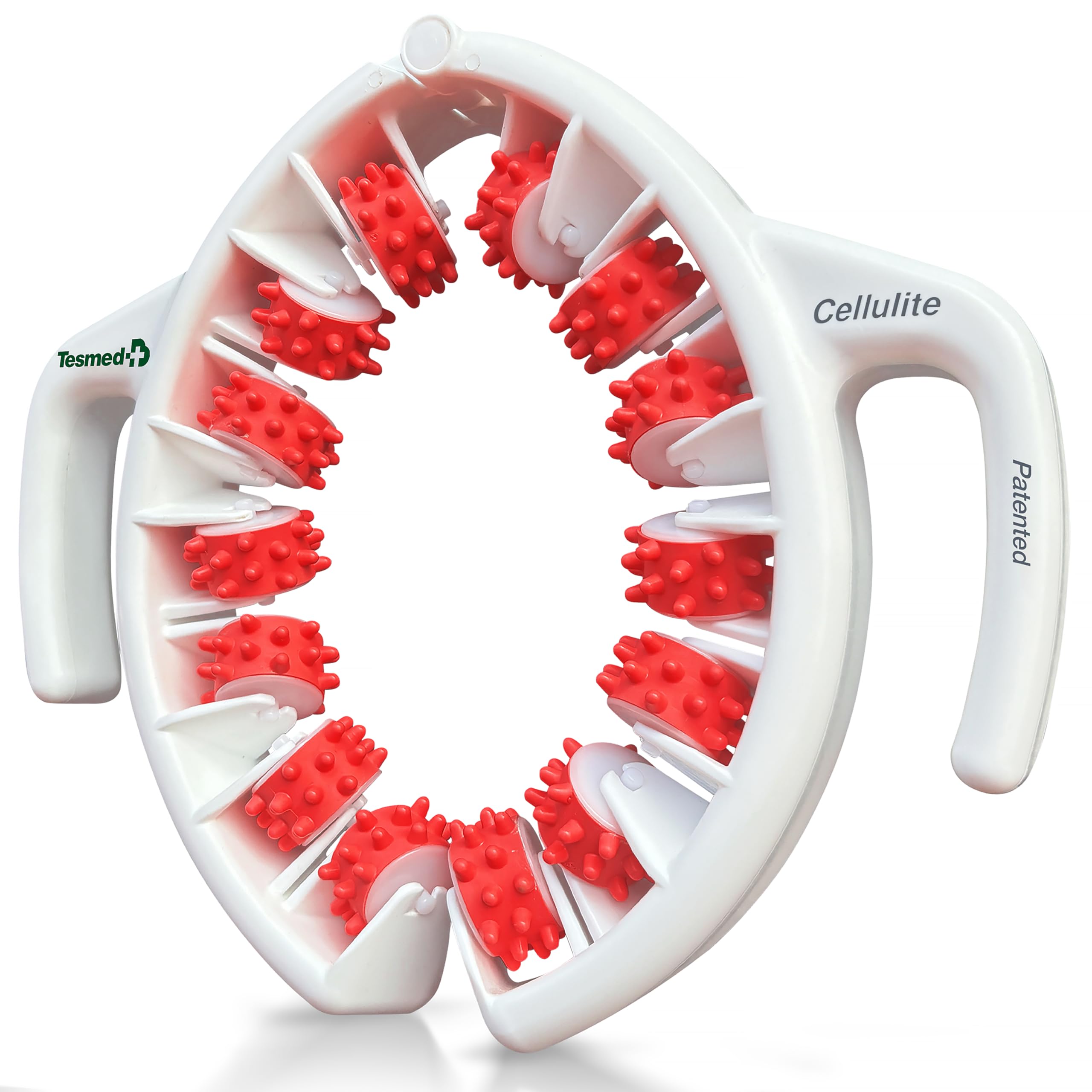 TESMED CELLULITE: clinically proven efficacy, triple action anti-cellulite massager made in italy : wringing, reducing, toning Patent filed