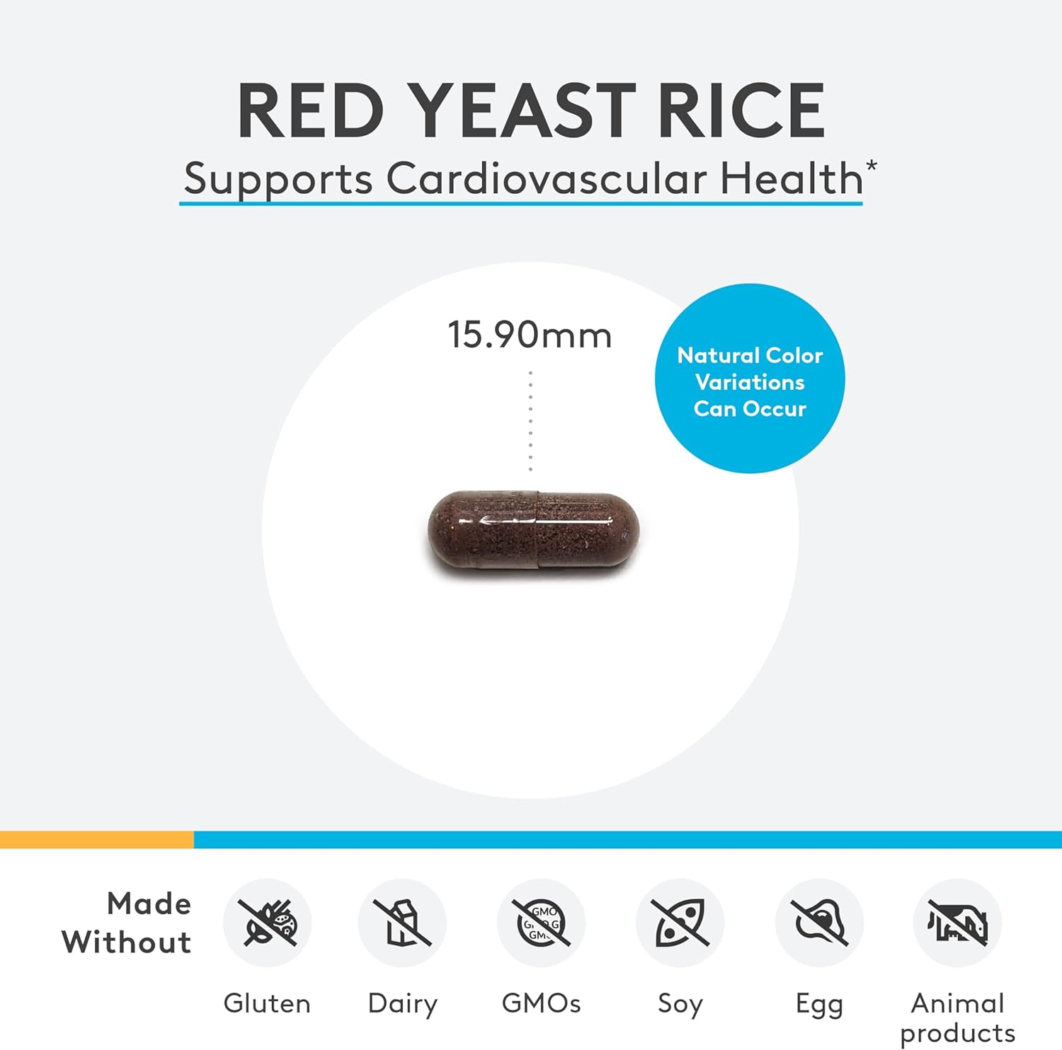 XYMOGEN Red Yeast Rice - Non-GMO Red Yeast Rice Supplement to Help Maintain Already Healthy Blood Lipid + Cholesterol Levels - Cardiovascular Support - Tested Citrinin-Free (60 Capsules) - Image 3