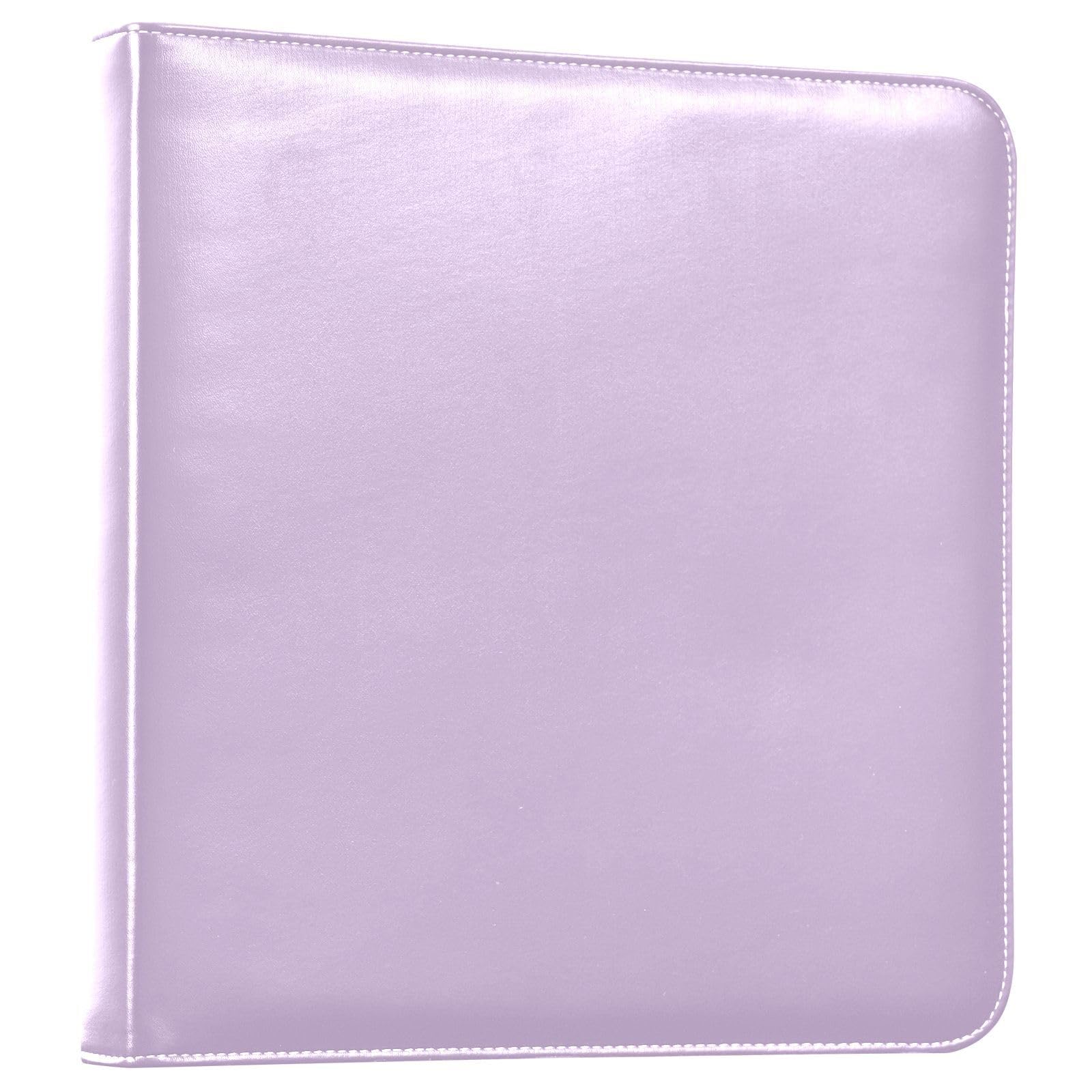 Sinestou Light Purple Photo Album Self Adhesive Scrapbook Album for 4x6 6x8 Pictures DIY Photo Book 40 Pages Leather Cover Scrapbook Photo Albums for Anniversary Travel Family