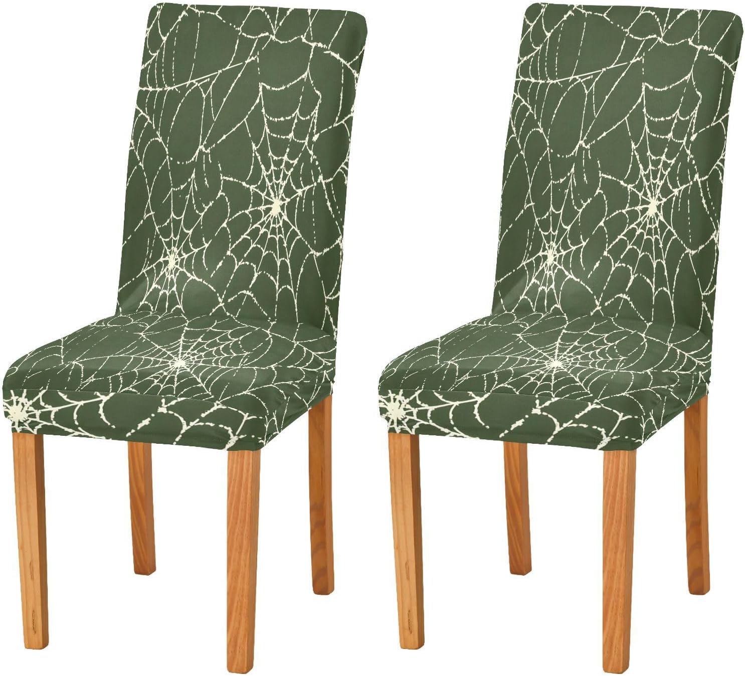 ALAZA Chair Covers for Dining Room, Web Stretch Chair Cover Sets Chair Protector Removable Washable for Ktichen Restaurant Hotel