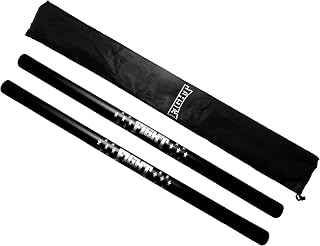F.A.L. product Martial Arts Equipment Foam Padded Sticks with Carry Bag Case Set 2 Pieces (Black)
