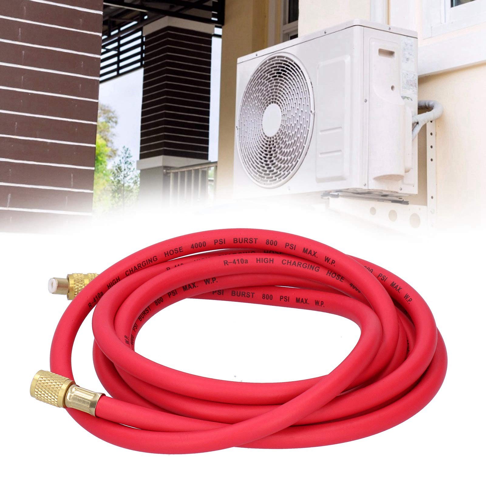 Tubo di ricarica del refrigerante, tubi di ricarica per refrigerante Strumento di riparazione dell'aria condizionata dell'auto per l'aggiunta di fluoruro del tubo(3m for R410)