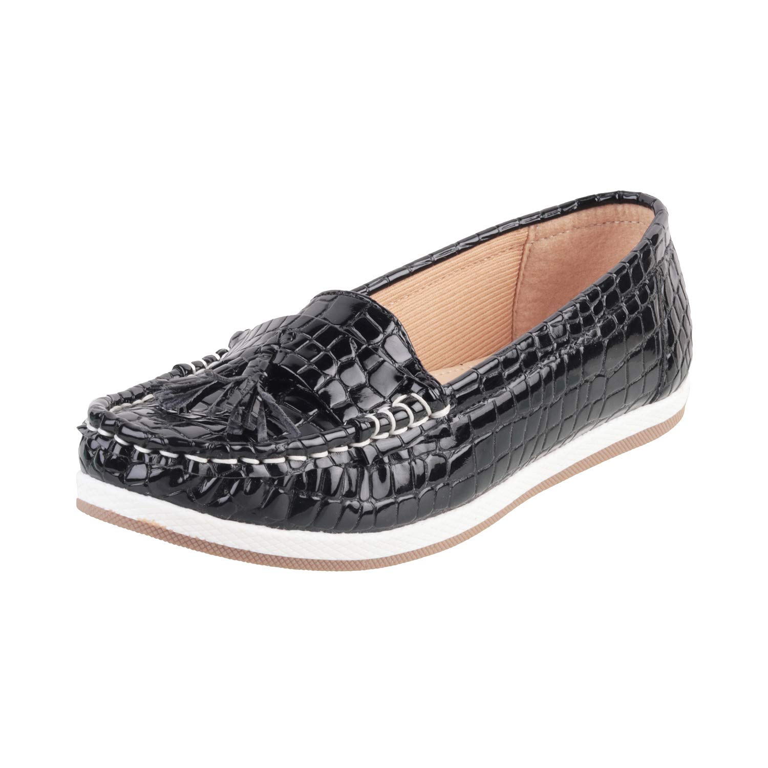 catwalk by tigi Womens Croc-Effect Loafers Loafers-picture-26