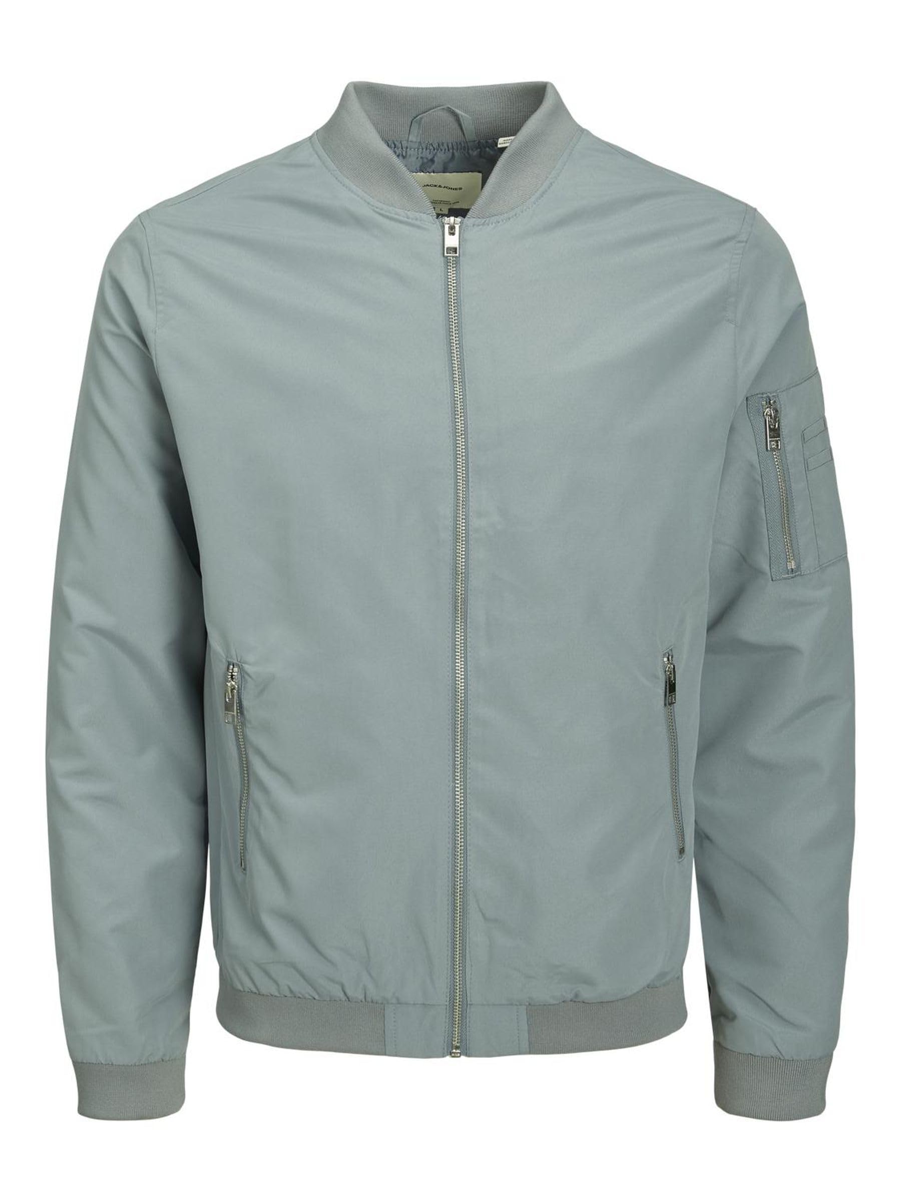 JACK & JONES Herren JJERUSH Bomber NOOS 12165203,Flint Stone,XL