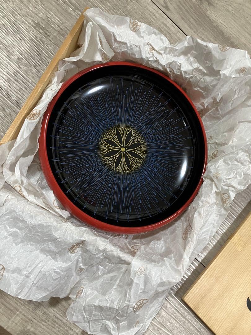 Amazon.co.jp: 喜八工房 青毛彫 山中漆器 大皿 : ホーム＆キッチン
