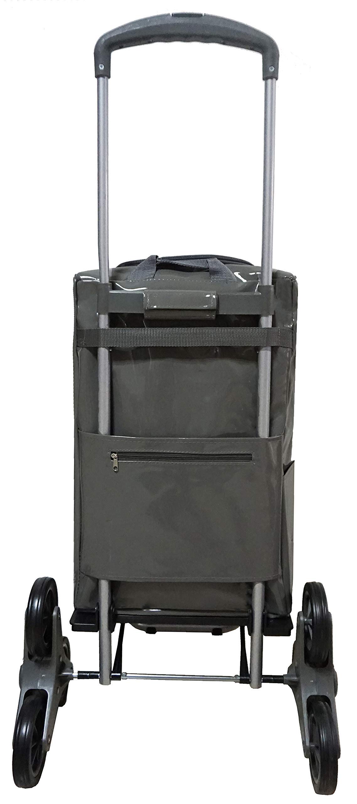 Chariot de Courses Monte-Escalier avec Poignée Télescopique - Sac Imperméable avec Fermeture Eclair de Qualité - Capacité 40L / 25kg - Marque Bo
