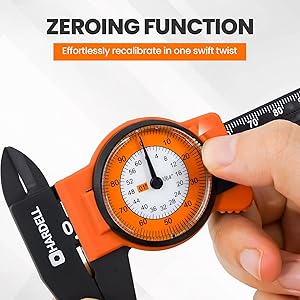 HARDELL Dial Caliper, Dual Reading Precision Caliper with Accuracy 0.02", Durable Caliper Measuring Tool 6 Inch with Plastic Case, Lightweight Vernier Caliper for DIY/Household/Woodworking