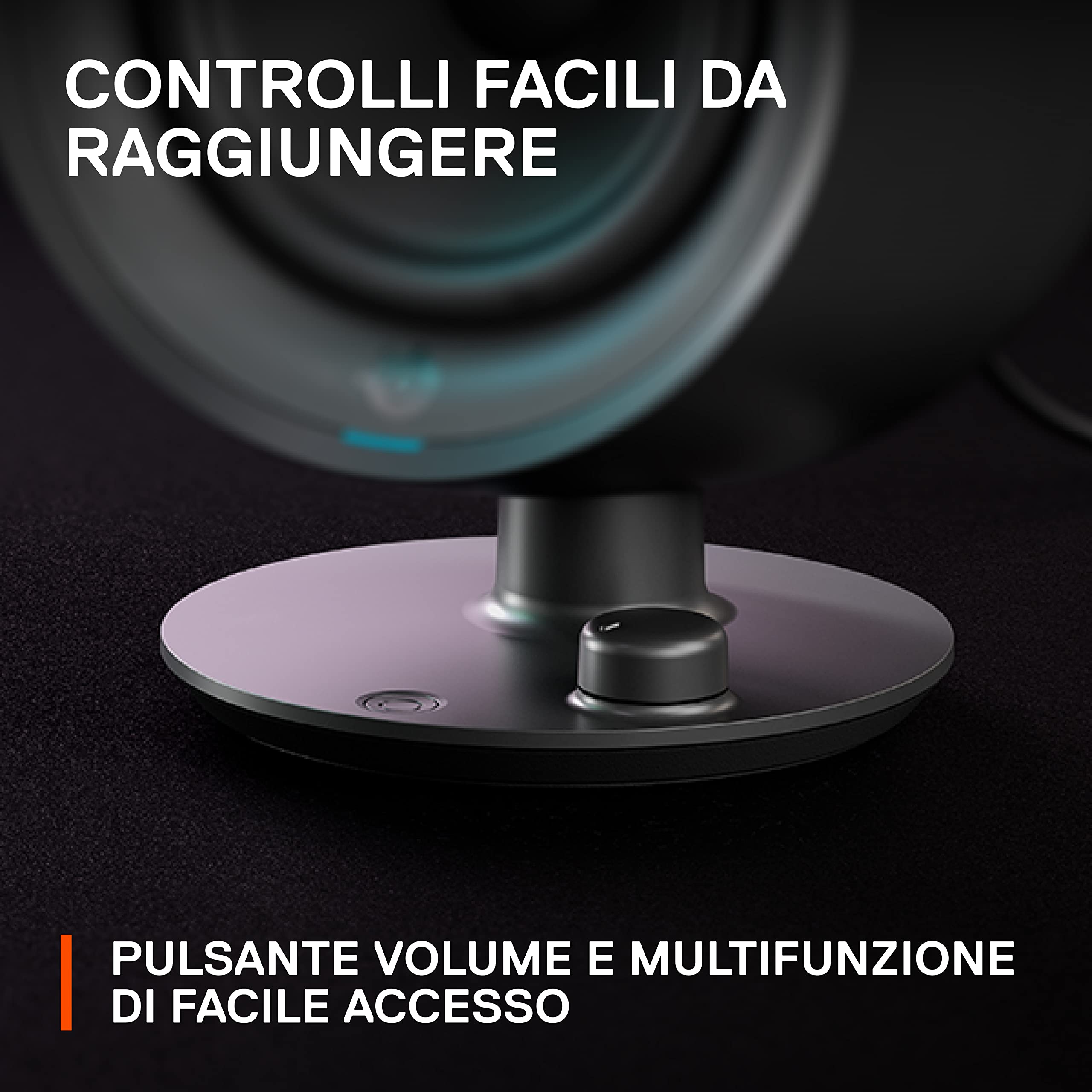 SteelSeries Arena 3 - Altoparlanti da gioco full-range 2.0 - Audio coinvolgente - Comandi sull’altoparlante - Driver da 4" - Con cavo e Bluetooth - Aux da 3,5 mm - PC, Mac, Mobile