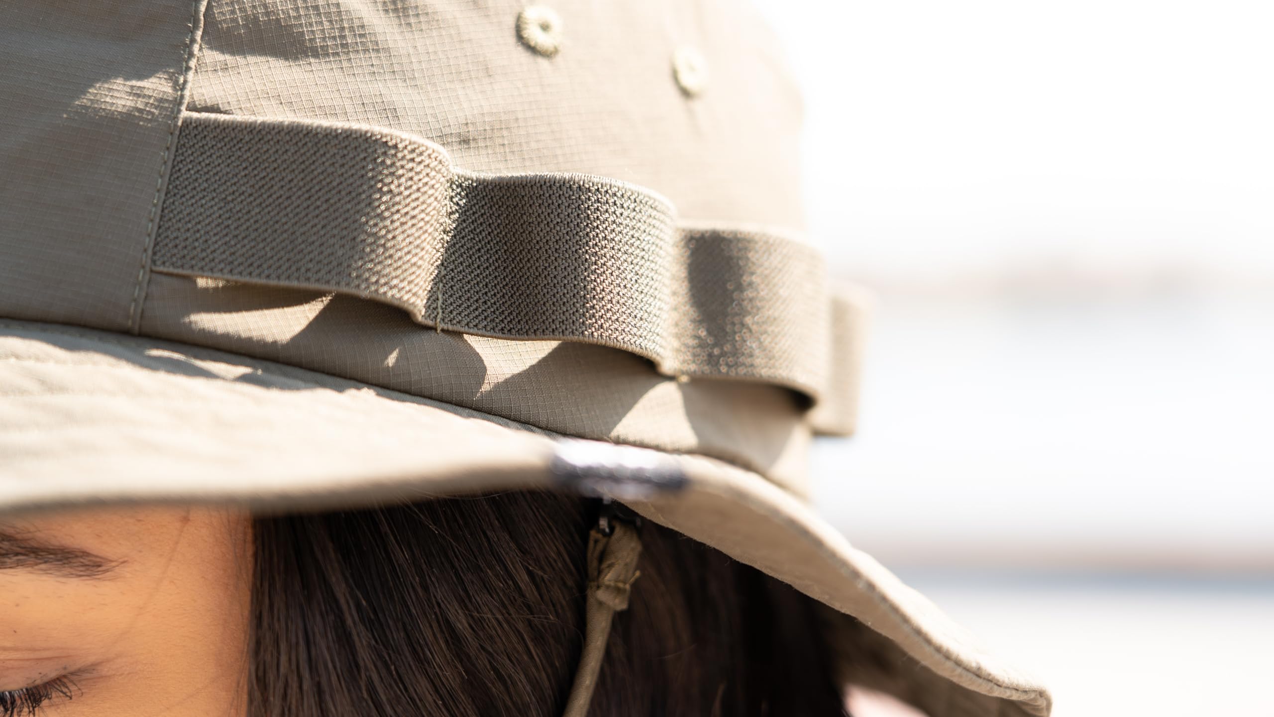 Chapeau Safari avec corde amovible, Upf50, imperméable, recyclé, taille S/M et L/XL