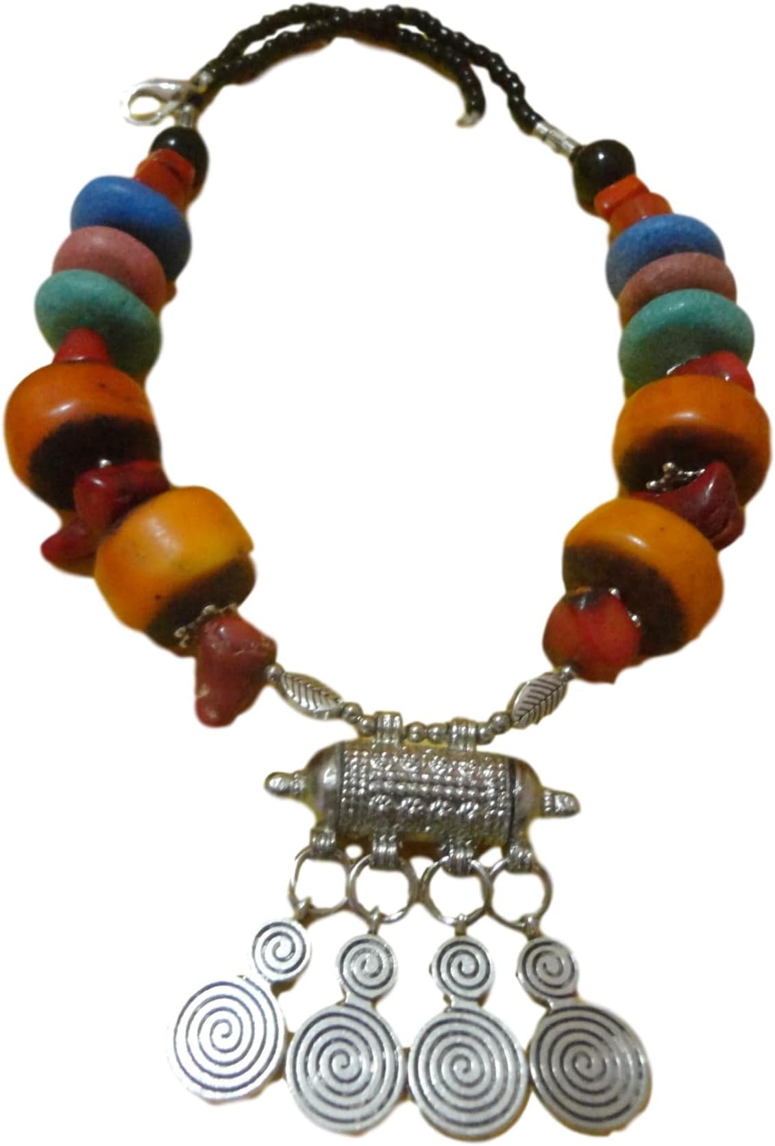 Berber Handcrafted Moroccan Artisan Imitation Amber Necklace