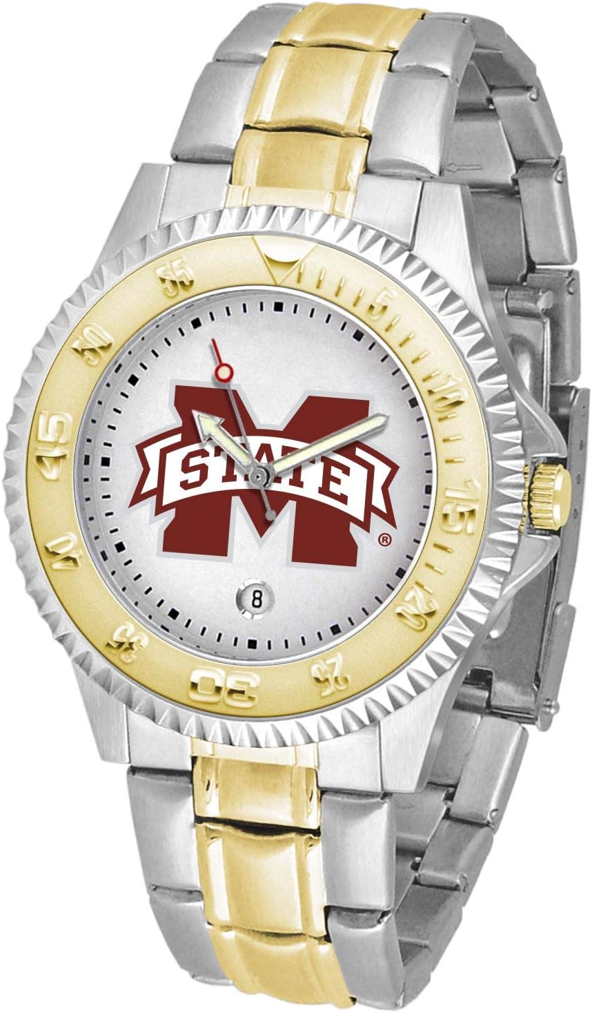 SunTime Mississippi State Bulldogs Men's Competitor Steel Watch Two-Tone Gold/Silver