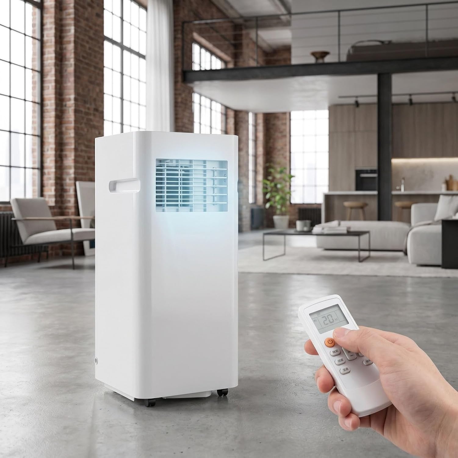 Aire Acondicionado Portátil 7000 BTU, de Enfriamiento Silencioso con Temporizador y Mando a Distancia, Instalación Fácil para Dormitorios, Unidad Eficie, Style 4, 5000 BTU