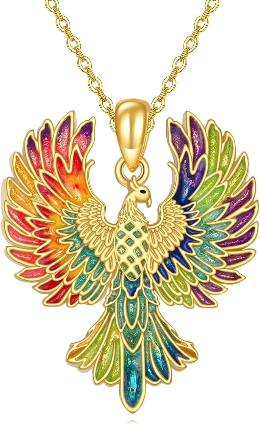 YAFEINI Phoenix Pendant Necklace 925 Sterling Silver Jewelry Gifts for Women Mom