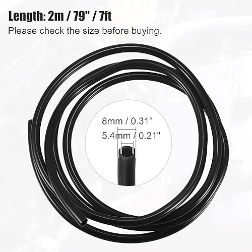 Miniatura 4 de X AUTOHAUX Tubo de ventilación de combustible de 0.31 x 79 pulgadas, tubo de 0.315in x 6.6ft, línea de ventilación de combustible universal, tubo de