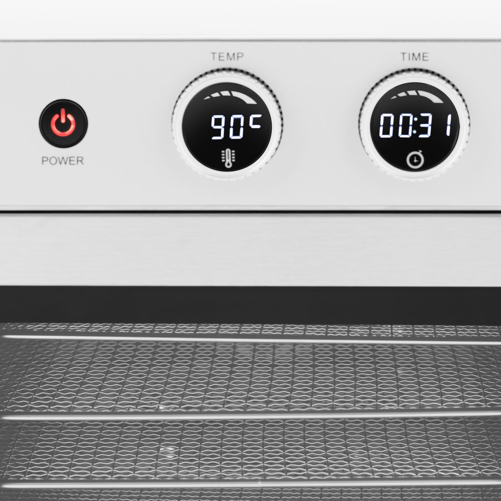 Royal Catering Déshydrateur automatique 1000 W 12 étages 40 l Minuteur jusqu'à 24 h 20-90 °C En acier inoxydable Pour bœuf Jerky Anneaux de pommes Tranches de légumes Herbes Déshydrateur de fruits