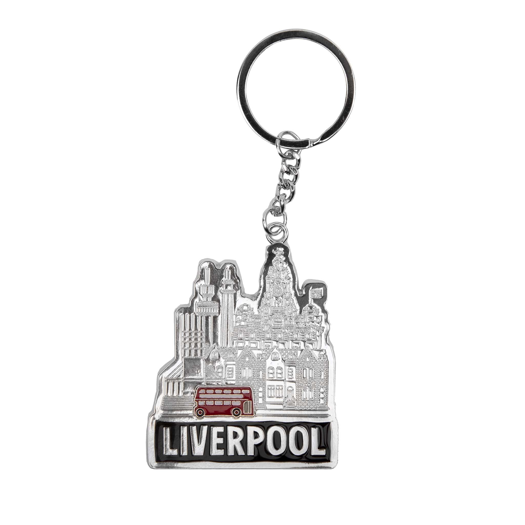 Eurostick Liverpool Big City Liver Bird Building Multi Keyring Keychain Bagcharm (Liverpool Cityscape Keyring)