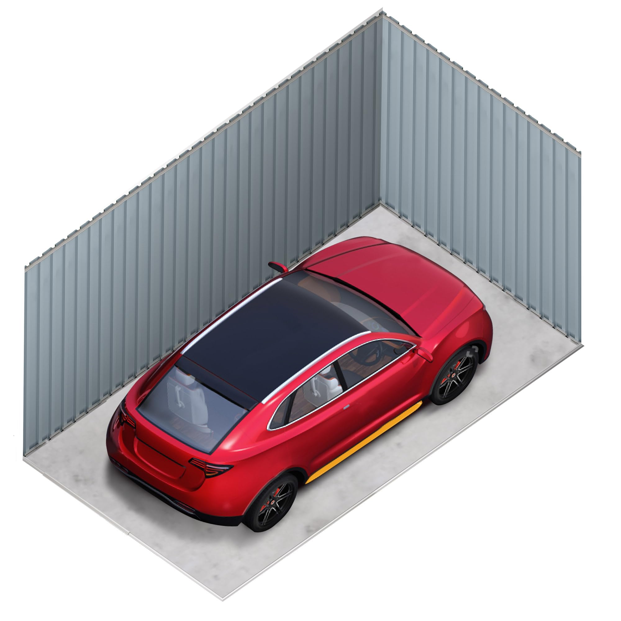 Garaje Metalico Tonsberg 18m2 – 602x300x232cm – Resguardo Exterior para Coche - Cierre de Seguridad con Llave - 4 Rejillas Anticondensación - Puerta Amplia - Cochera Cobertizo Jardín Almacenaje