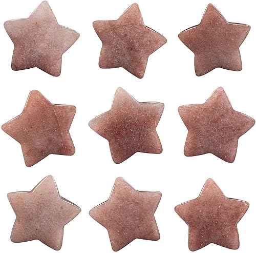 Miniatura 7 de mookaitedecor Juego de 5 piedras de palma de bolsillo de cristal curativo en forma de estrella, piedras de preocupación pulidas para equilibrio de