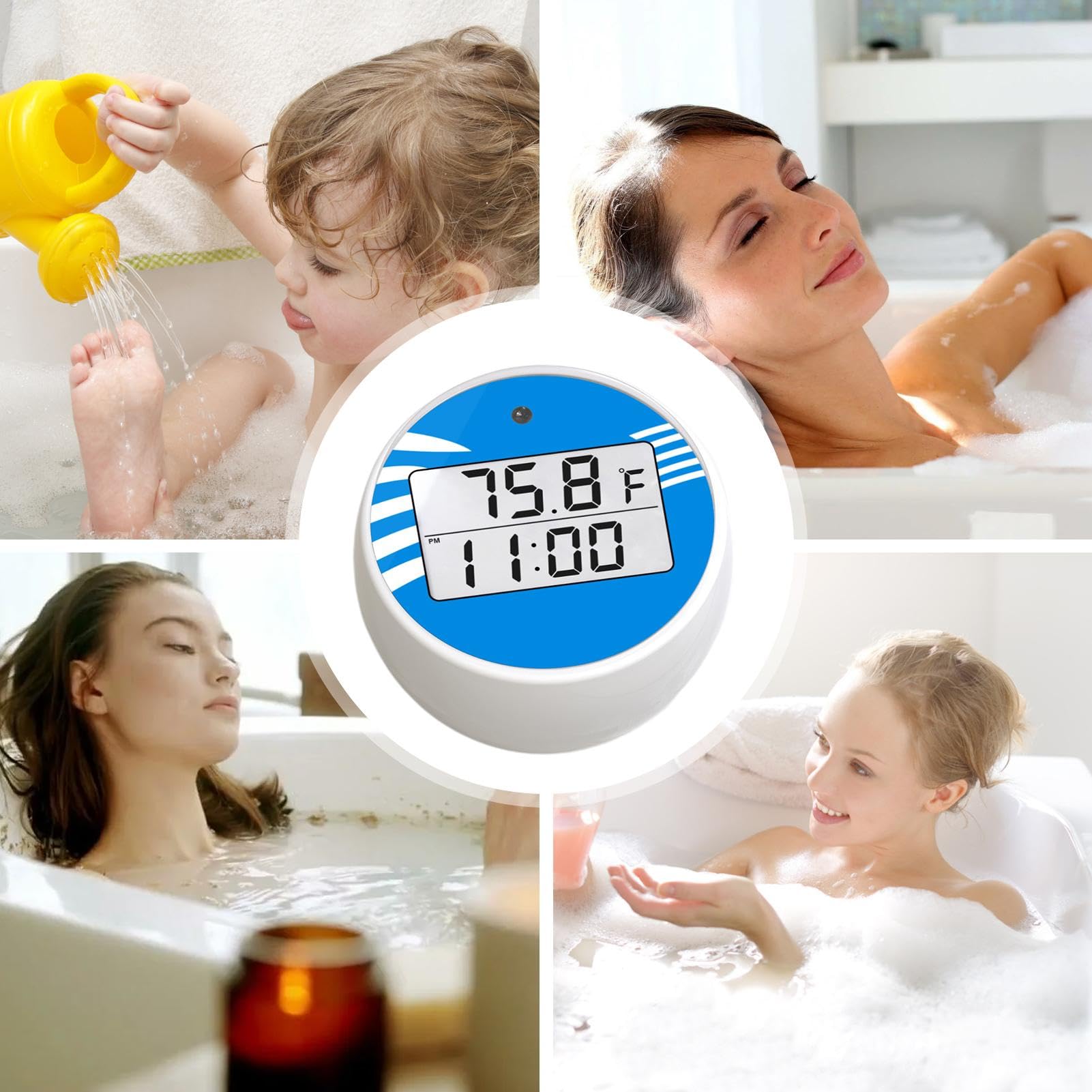 Medidor de temperatura de baño flotante, medidor de temperatura del agua