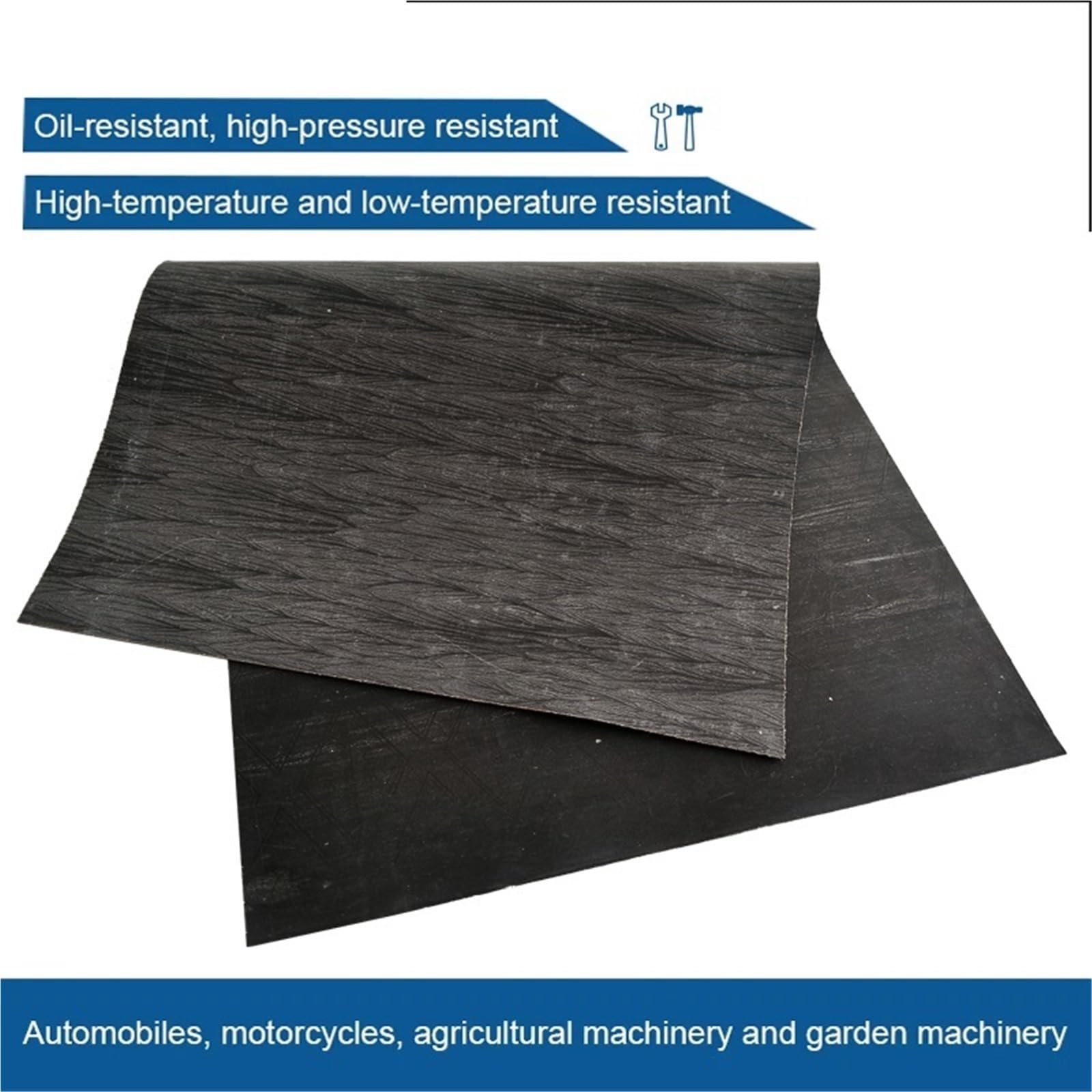 Pistone motore fascia Guarnizione in carta per cuscinetti anti-perdita di olio, 38 cm x 44, 1,0 mm, per motori agricoli, motocicli, dinamo, automobili, benzina