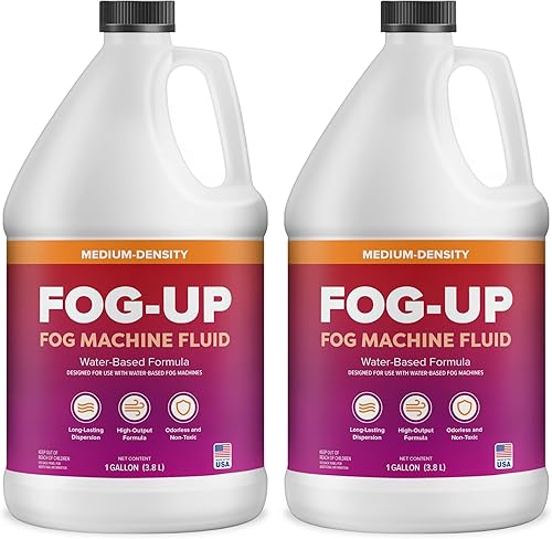 FogUp - Jugo de niebla de densidad media, extremadamente duradero, alto rendimiento, no tóxico, inodoro, a base de agua, líquido para máquina de