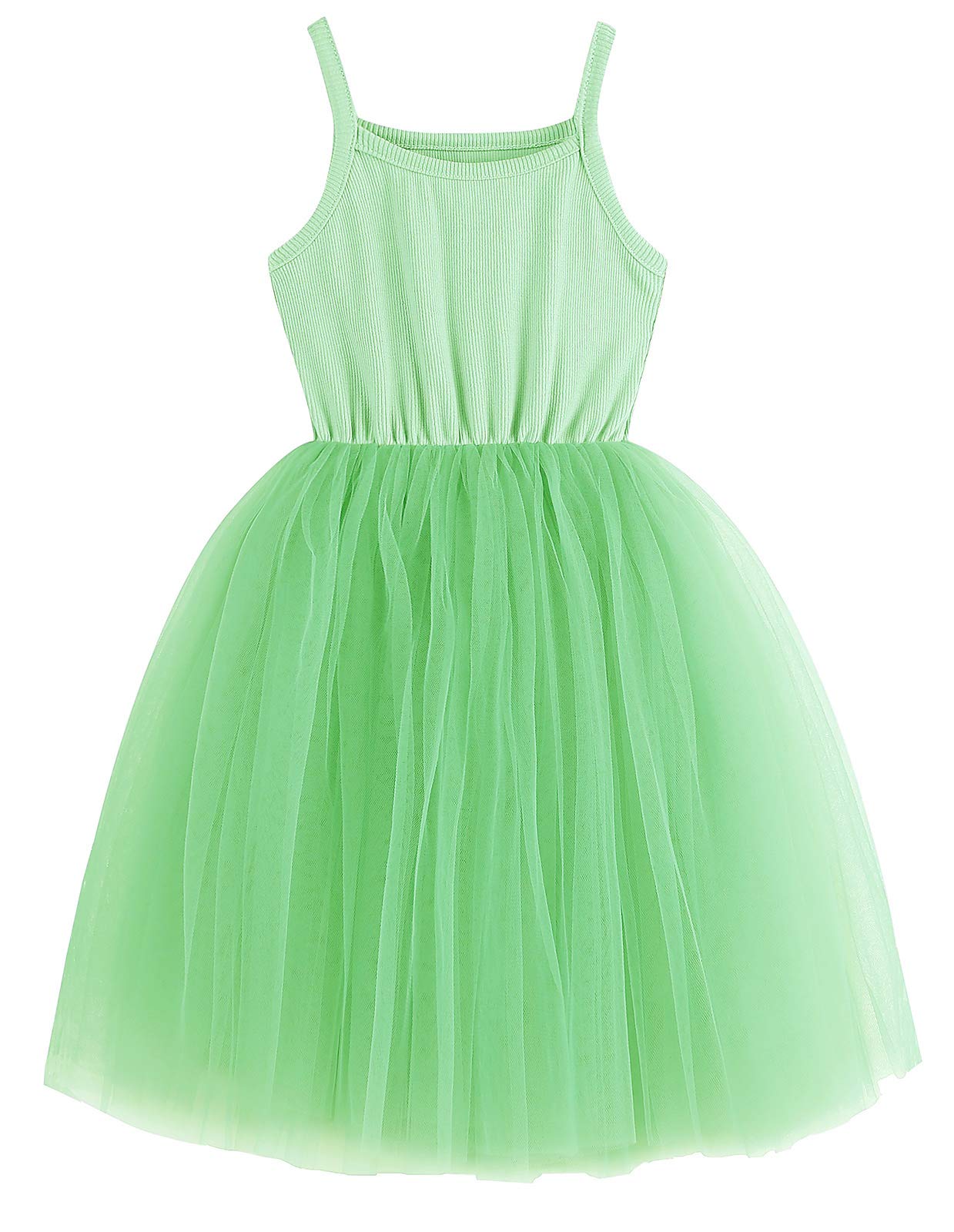 GSVIBK Baby Girls Tutu Dress Sleeveless Toddler Cotton Tulle Skirt Princess Party Prom Dresses