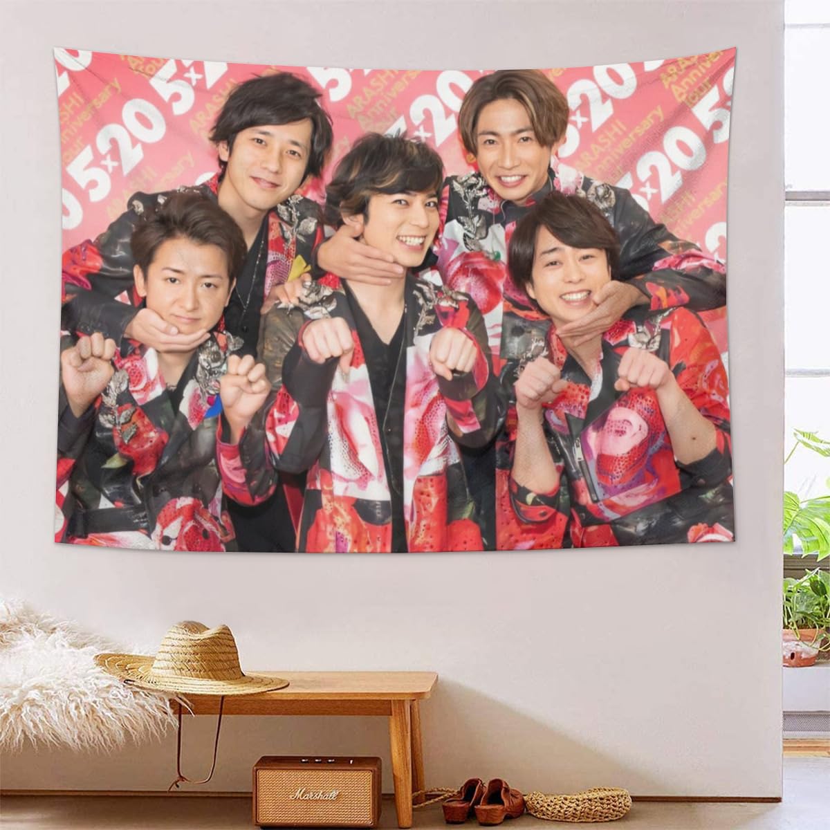 Amazon.co.jp: 嵐 あらし タペストリー 壁掛け 飾り 洗える 大判