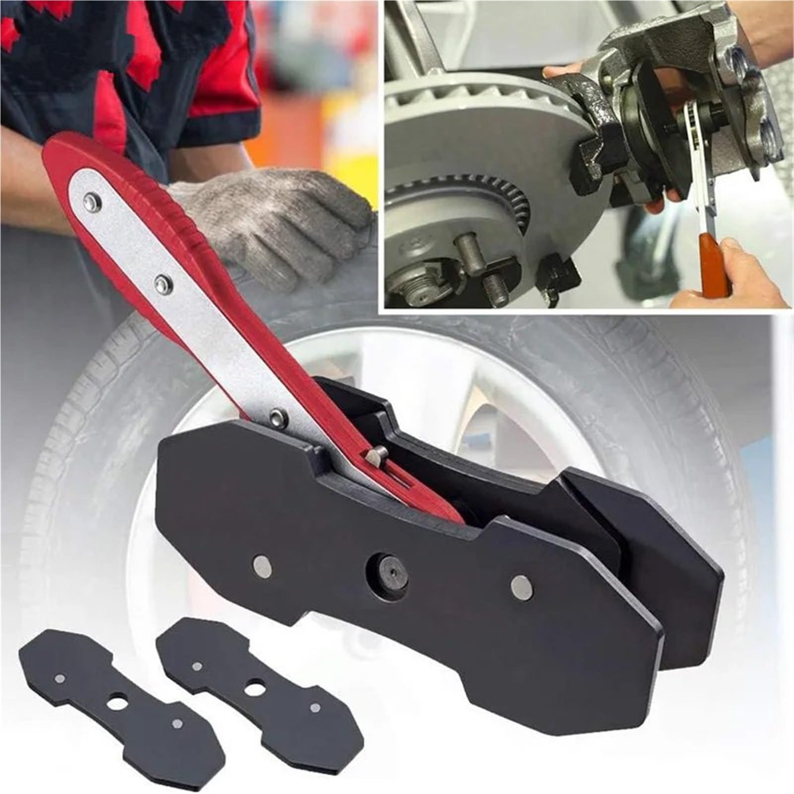 DRUM BRAKE BAR Rozpieracz Zacisków Hamulcowych 360° Do Samochodów Z Grzechotką Narzędzie Obracania Klucz Kompresyjny Zestawy Naprawcze Tarcz Zaciskowych Zacisk