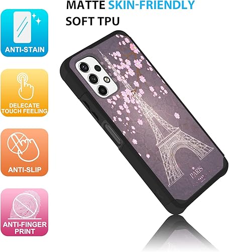 Miniatura 6 de TJS Funda compatible con Samsung Galaxy A23 5G 4G, con protector de pantalla de vidrio templado de doble capa híbrida (compatible con montaje