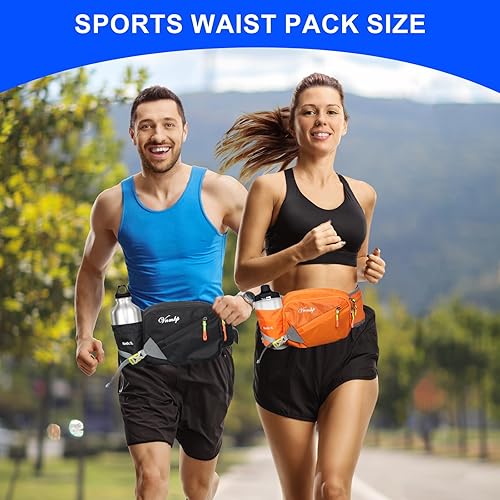 Miniatura 7 de Riñonera con soporte para botella de agua para hombres y mujeres para correr, escalar, senderismo, fitness, ciclismo y otros deportes al aire libre,