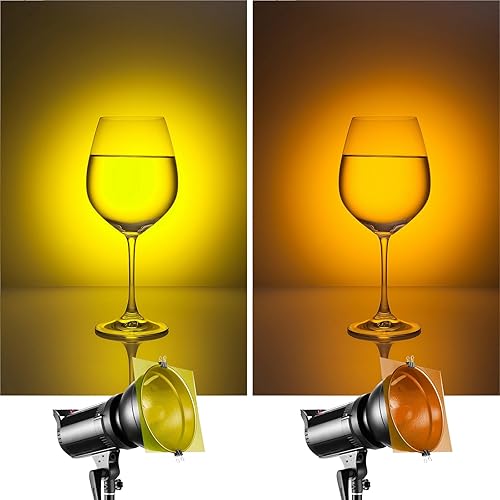 Miniatura 4 de (10 piezas) Filtro de luz de gel, filtro de gel de iluminación de corrección de color transparente amarillo y naranja, hojas de plástico de 8.5 x 11