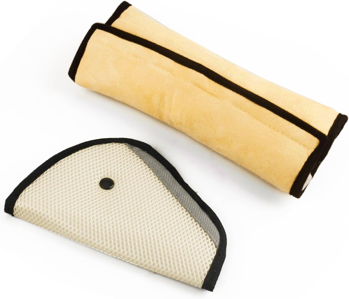 MYTK Gurt Polster und Sicherheitsabdeckung für Sicherheitsgurte im Auto. Sicherheit und Komfort für Ihr Kind (Beige)