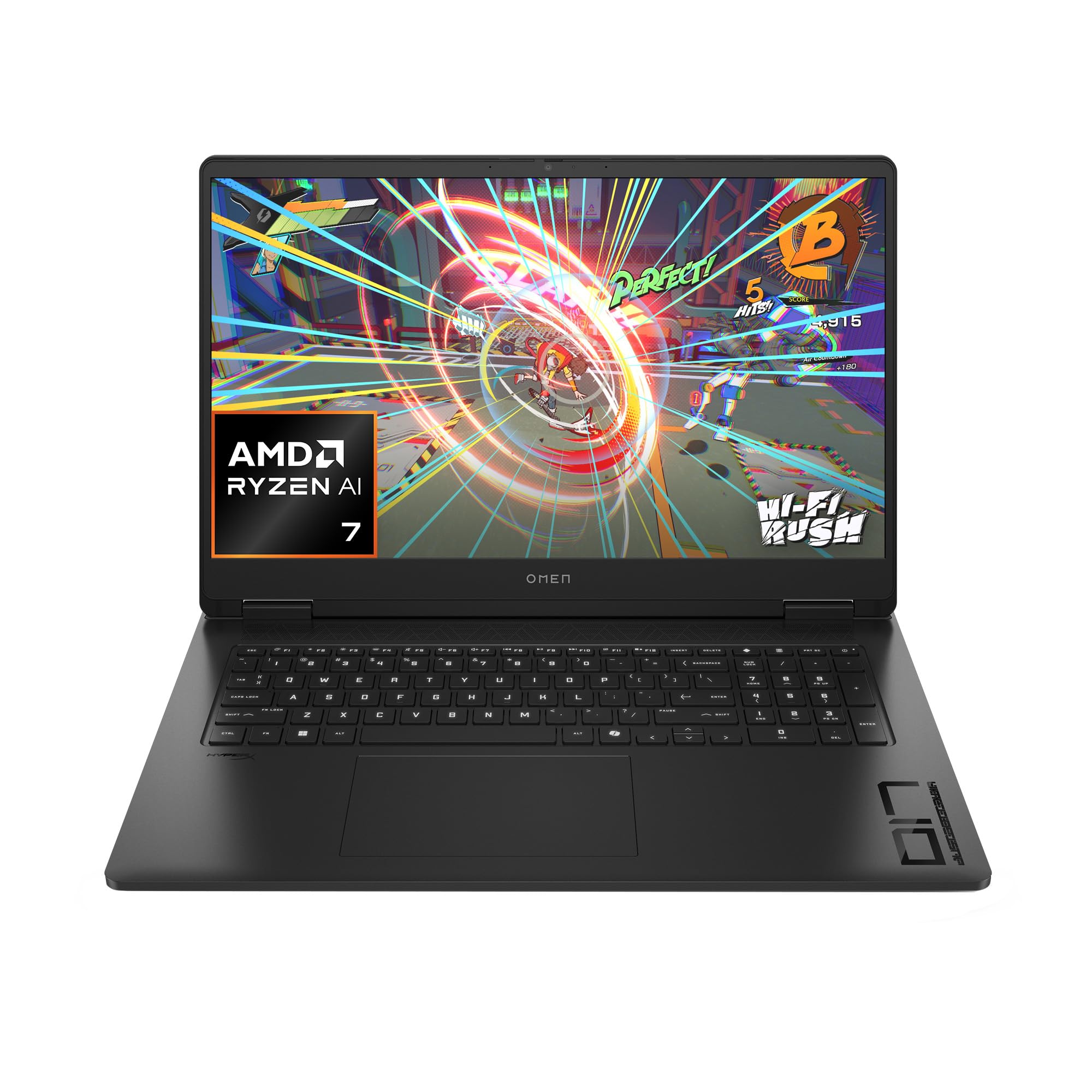 HP OMEN 17.3 inch Laptop, FHD 48-144Hz Display, AMD Ryzen 7 350, 16 GB RAM, 512 GB SSD, NVIDIA GeForce RTX 5050 GPU (8 GB Dedicated), Windows 11 Home,