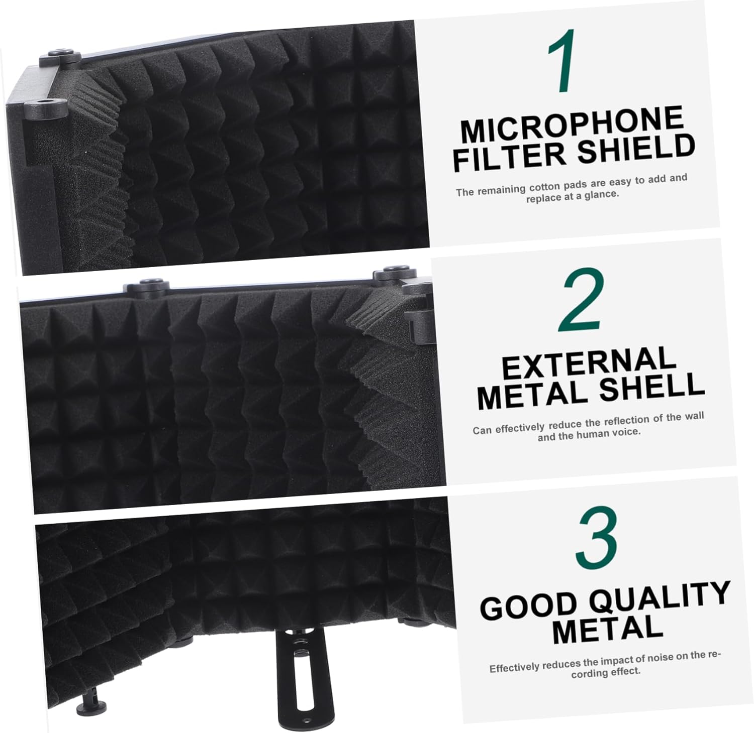 SUPVOX 1Set Panel Foldable Microphone Filter Shield Sound Absorption Windscreen for Enhanced Recording Environment Portable Acoustic Isolation Cover