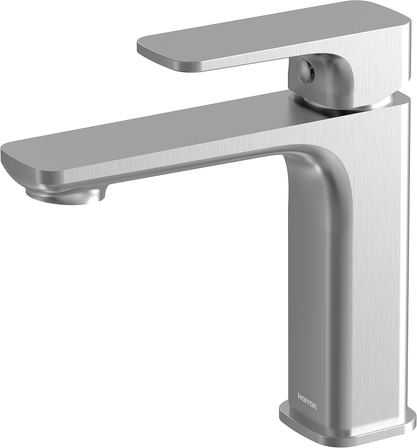 Karran Venda KBF510 Single-Handle Single Hole Basin Bathroom Faucet with Matching Pop-up Drain in Stainless Steel