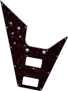 Custom Guitar Pickguard For Fender Flying V Style Guitar Parts (4 Ply Brown Tortoise)