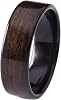 CNICK Tesla Key Ring Accessories: Handmade Wooden Ring for Model 3/Y/X/S to Replace Card or Fob (7, Black Ebony)
