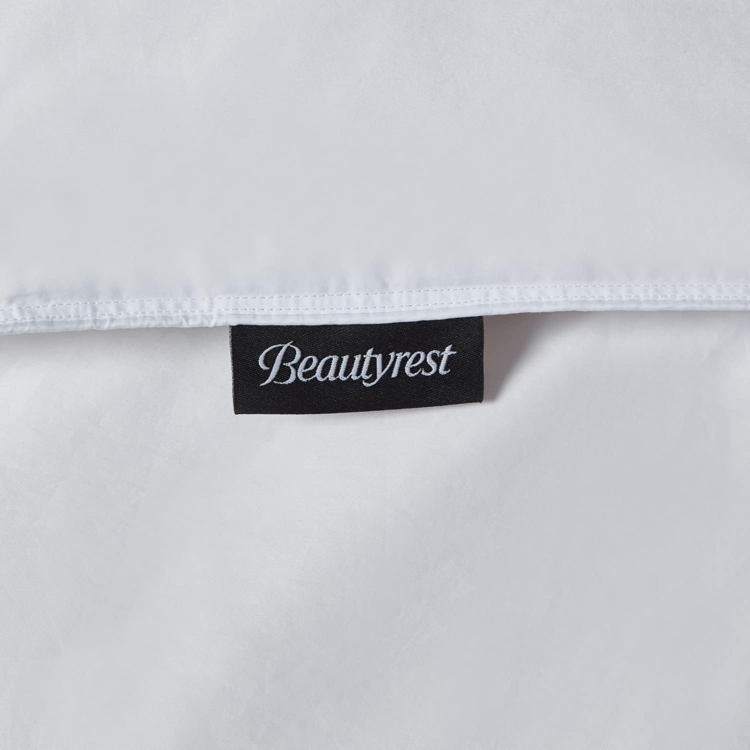 Beautyrest Premium European White Goose Down Comforter Twin Size- All Seasons Warmth 400 Thread Count Sateen Cotton Fabric-650 Fill Power White Down Duvet Insert- Made in USA