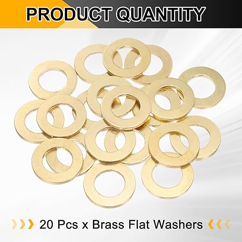Miniatura 3 de uxcell 20 piezas de arandela plana de latón M16, arandelas de sellado de metal de 30 mm de diámetro interior x 16 mm de diámetro exterior x 2,5 mm