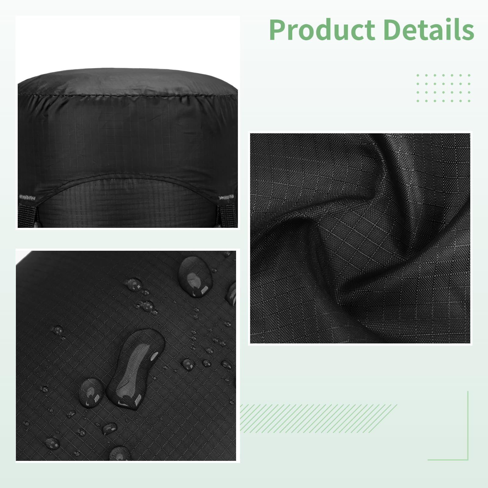 LUMINFLY Compression Storage Bag with Lid, 18 L/4.8 Gal, Waterproof Sleeping Bag Sack, Ripstop Nylon for Hiking, Travel, Camping, 9.4X21.7