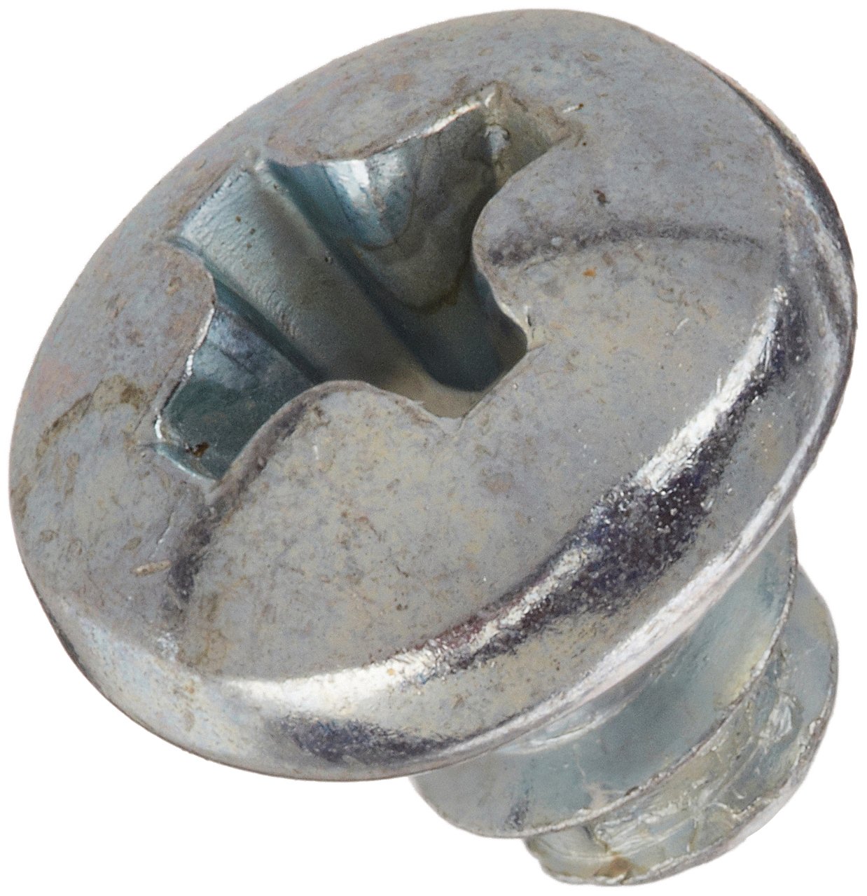 Small Parts 0402BPP Steel Sheet Metal Screw, Zinc Plated, Pan Head, Phillips Drive, Type B, #4-24 Thread Size, 1/8" Length (Pack of 100)