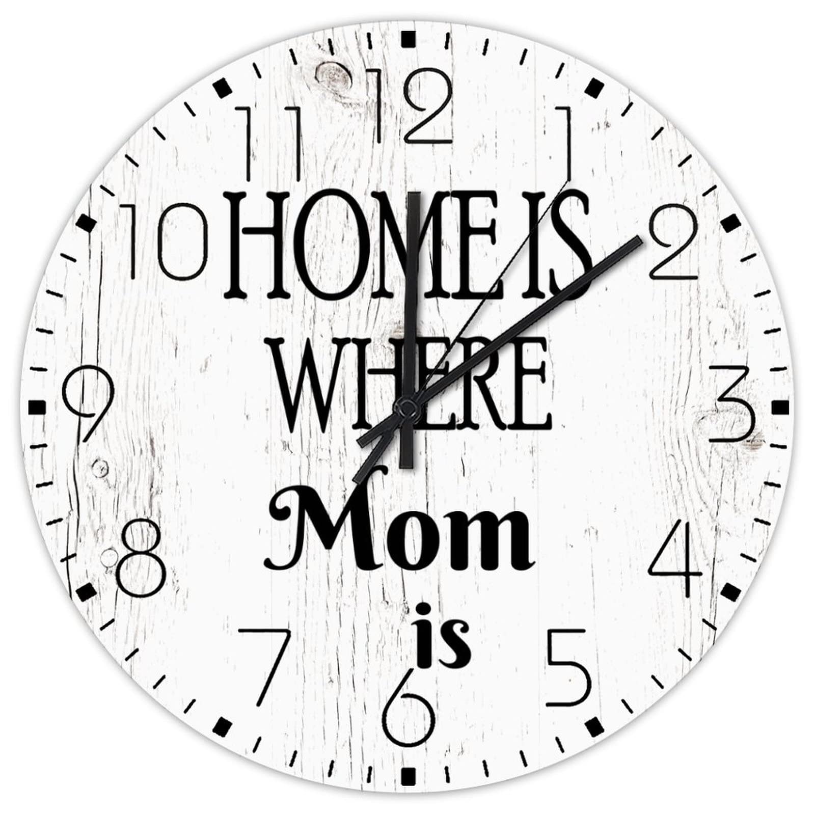 Horloge Home Is Where Mom Is décoration murale familiale
