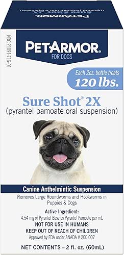 PetArmor Sure Shot Liquid De-Wormer for Dogs and Puppies, Liquid