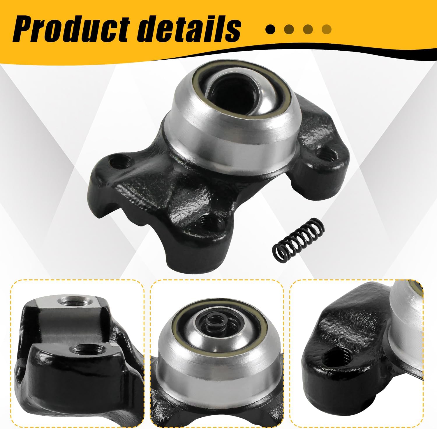 211355X CV Socket Yoke Assembly Compatible with 1310 Series U Joint Yoke Assembly Compatible with Jeep Cherokee XJ 1984-2001 Wrangler TJ 1997-2006 C/L to End 1.531"