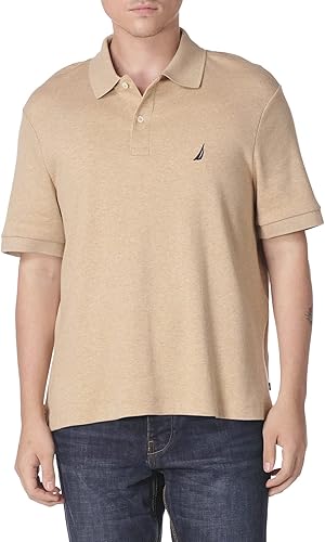 Nautica Men's Classic Fit Short Sleeve Solid Soft Cotton Polo Shirt